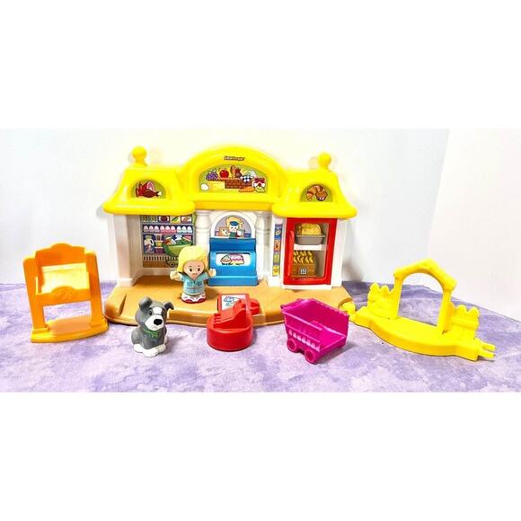 Fisher-Price Other - Fisher Price Little People Corner Market Grocery Playset Toy Pretend Food